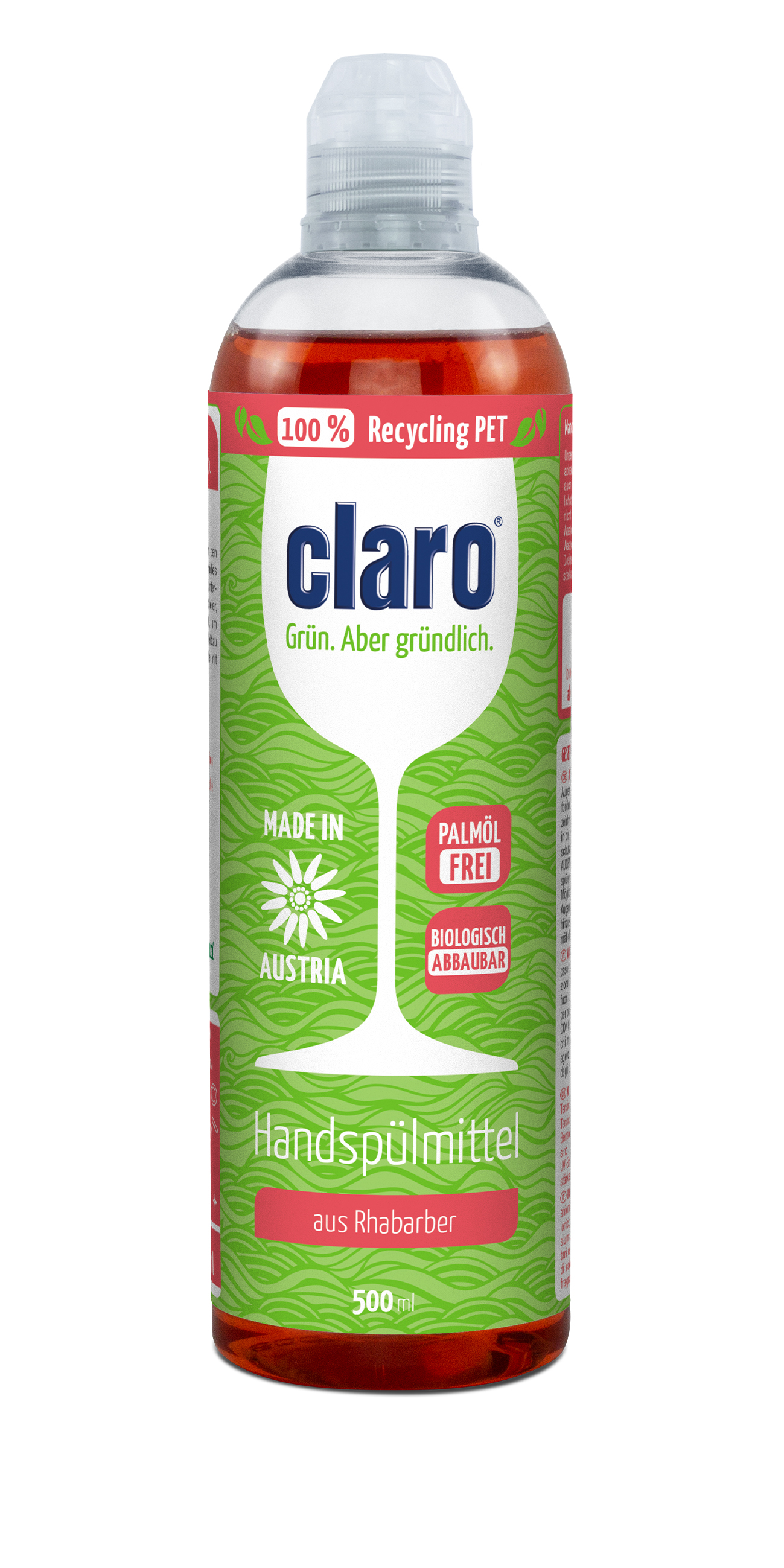 claro Handspülmittel aus Rhabarber claro Handspülmittel aus Rhabarber