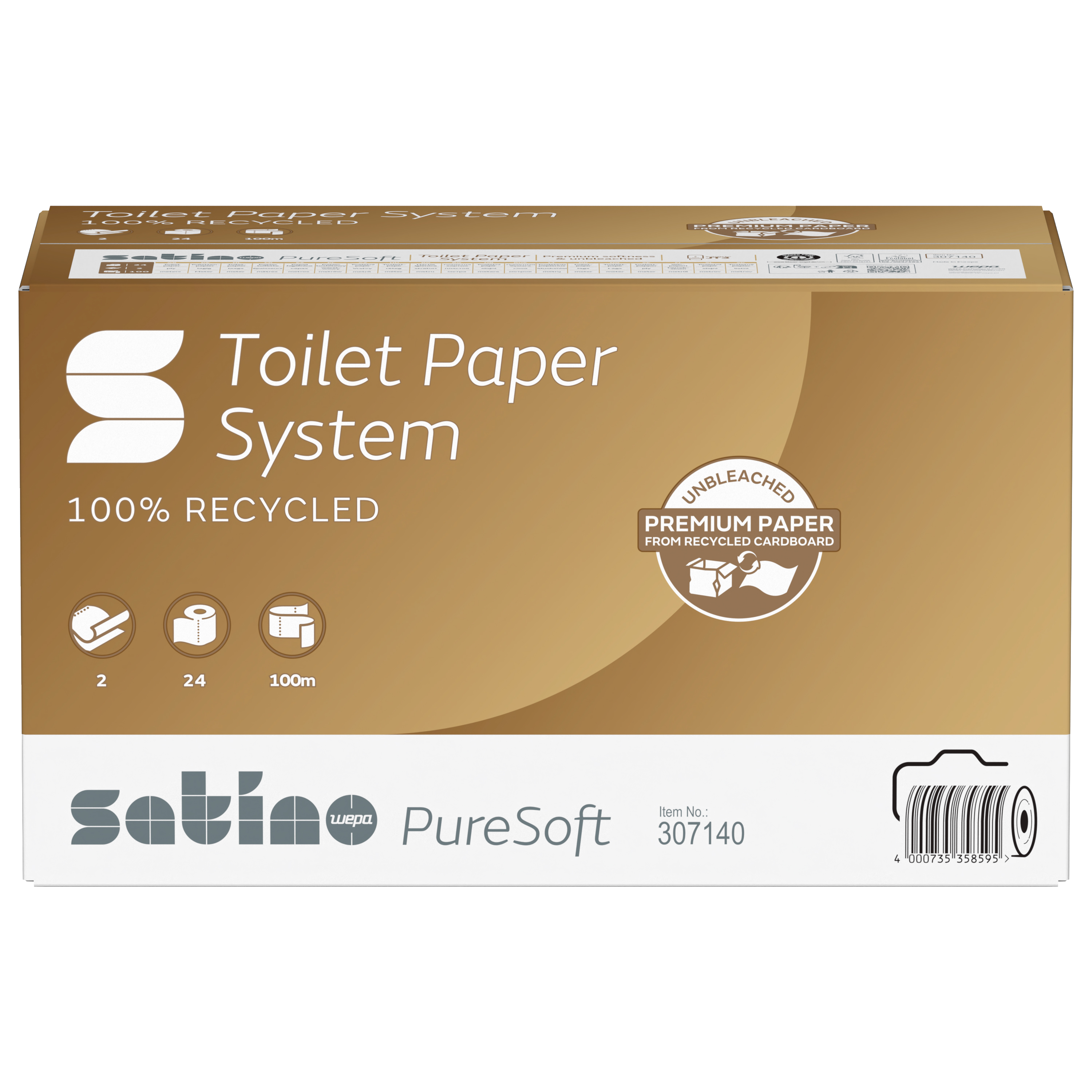Satino PureSoft System-Toilettenpapier Großrolle Satino PureSoft System-Toilettenpapier Großrolle