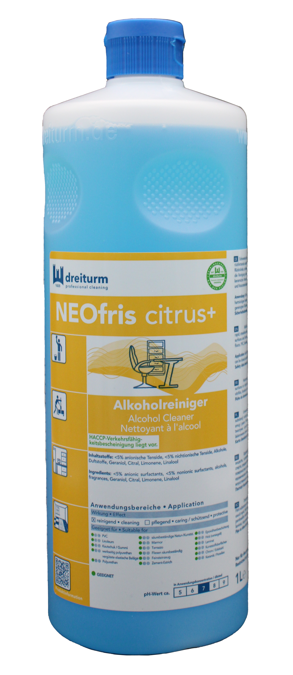 Dreiturm NEOfris citrus+ Alkoholreiniger 1000 ml Dreiturm NEOfris citrus+ Alkoholreiniger 1000 ml