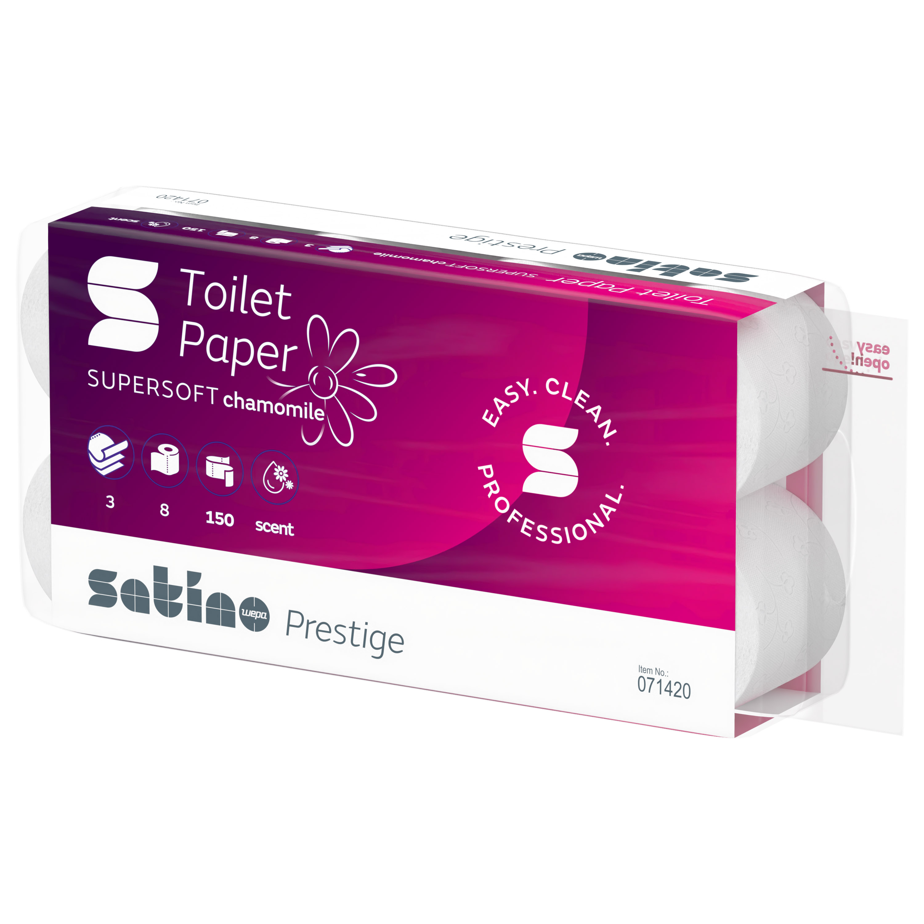 Satino Prestige supersoft Kamille Toilettenpapier, 3-lagig Satino Prestige supersoft Kamille Toilettenpapier, 3-lagig