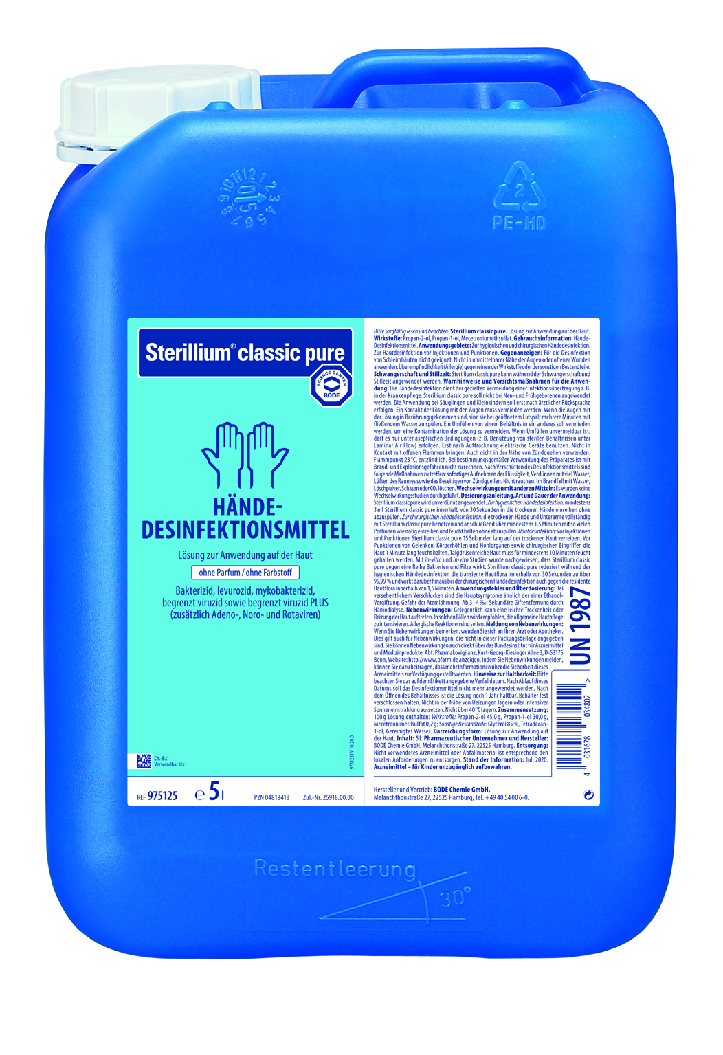 Bode Sterillium classic pure Hände-Desinfektionsmittel Bode Sterillium classic pure Hände-Desinfektionsmittel