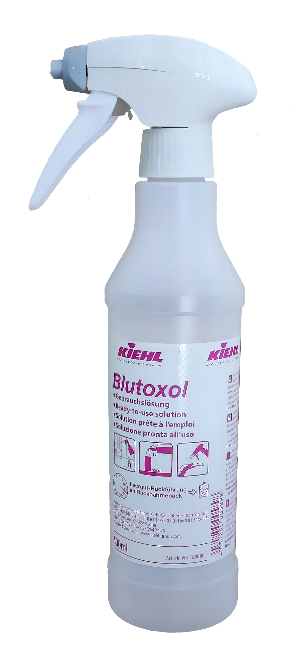 KIEHL Leerflasche für Blutoxol Desinfektionsreiniger KIEHL Leerflasche für Blutoxol Desinfektionsreiniger