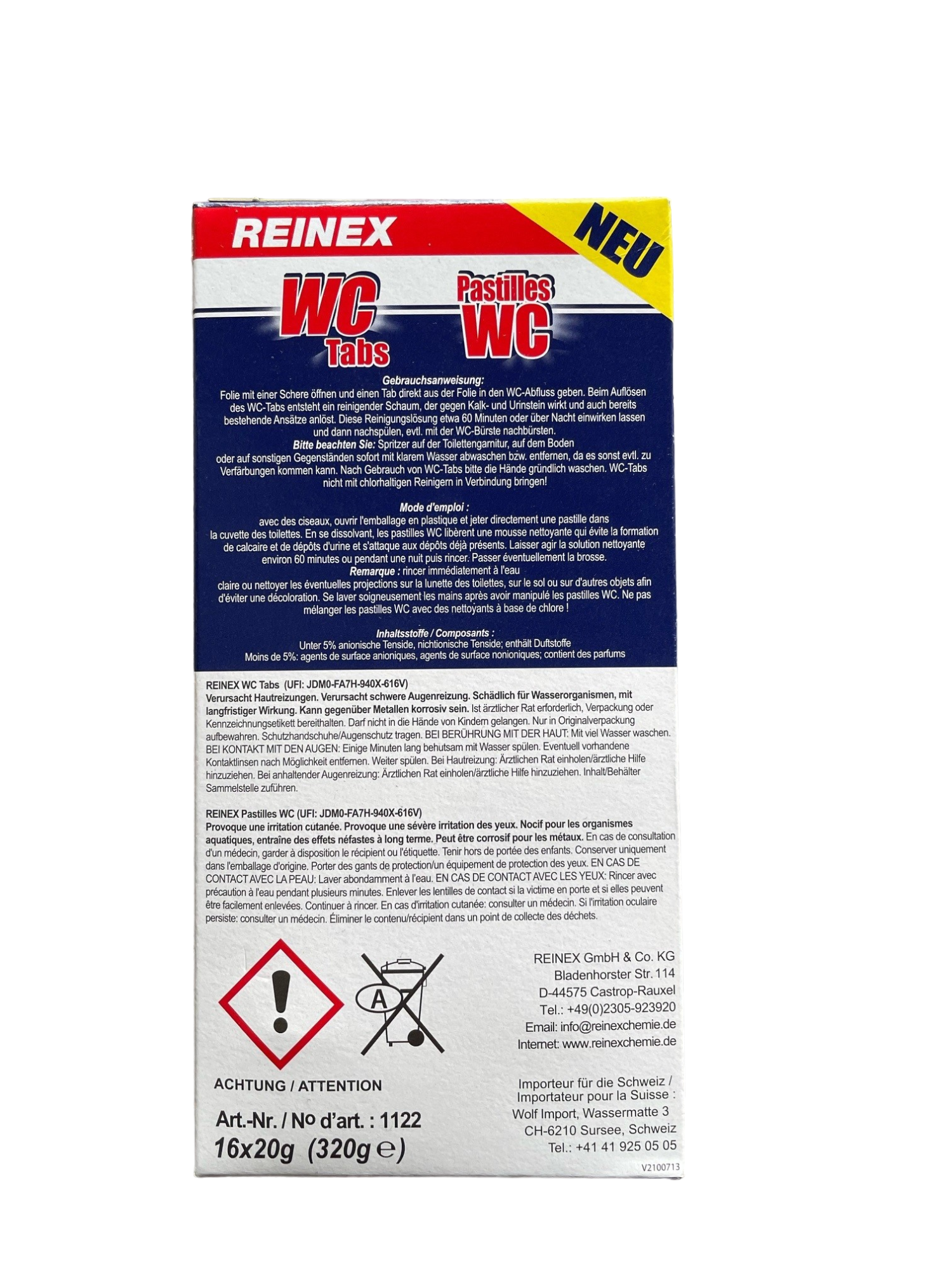 Reinex WC-Reiniger Tabs Reinex WC-Reiniger Tabs