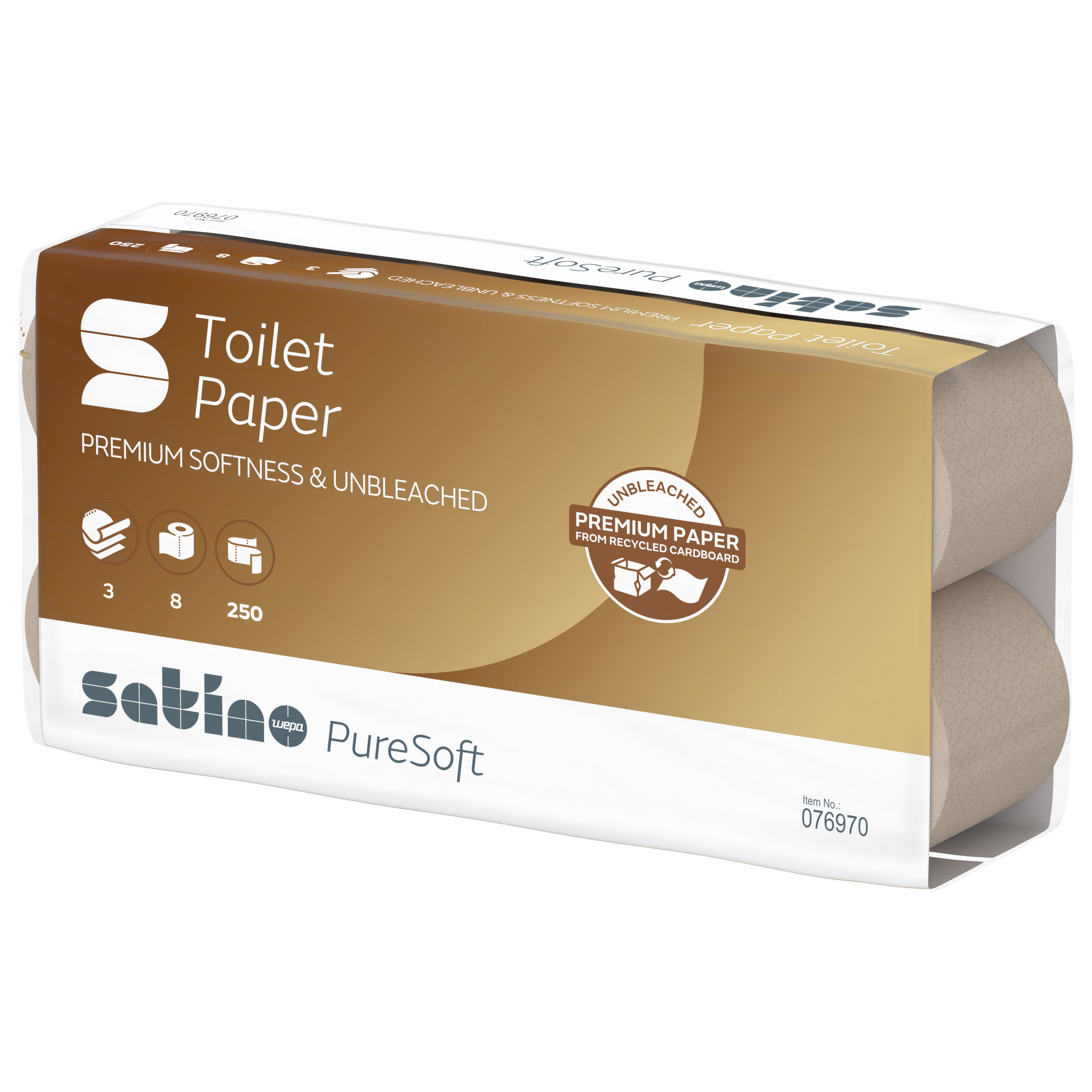 Satino PureSoft Toilettenpapier, 3-lagig Satino PureSoft Toilettenpapier, 3-lagig