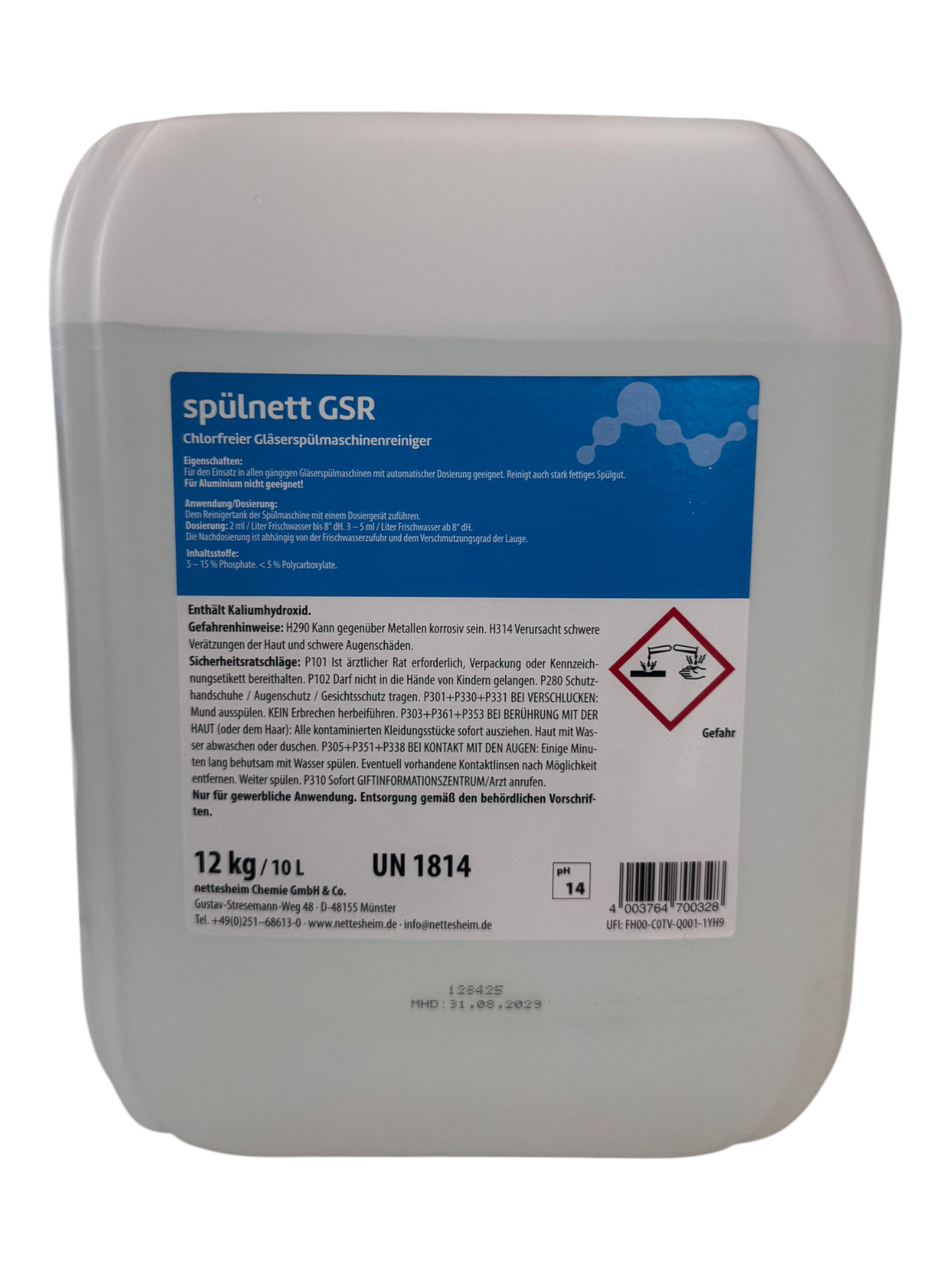 NETTESHEIM Spülnett-GSM/GSR Gläserspülmittel NETTESHEIM Spülnett-GSM/GSR Gläserspülmittel