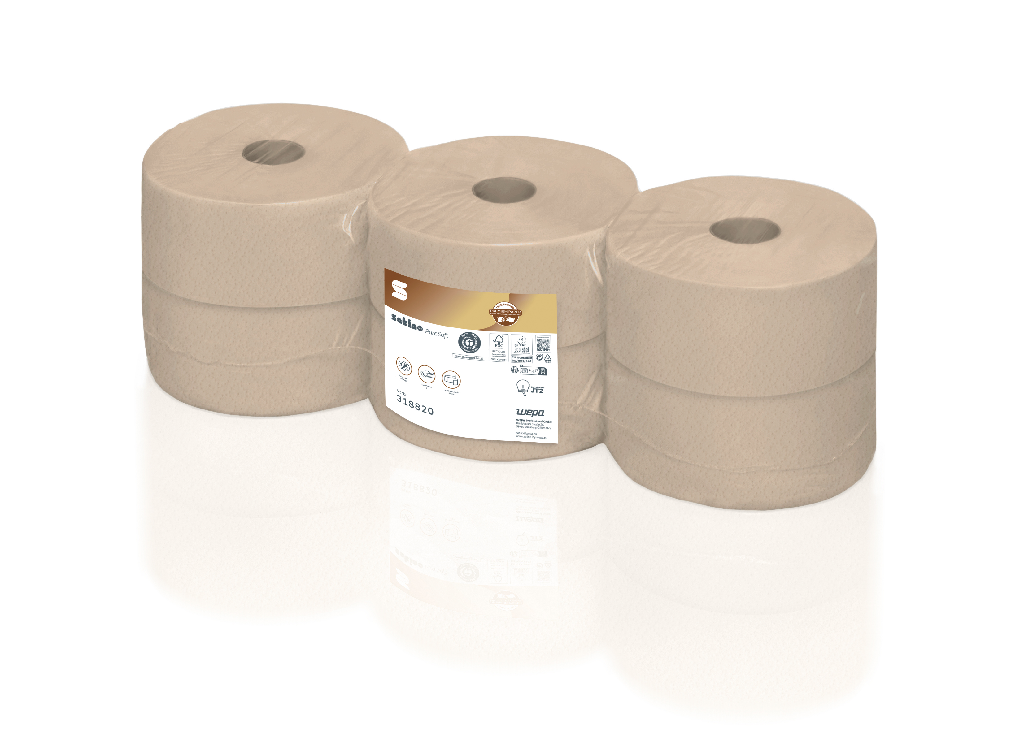 Satino PureSoft Jumbo Toilettenpapier Satino PureSoft Jumbo Toilettenpapier