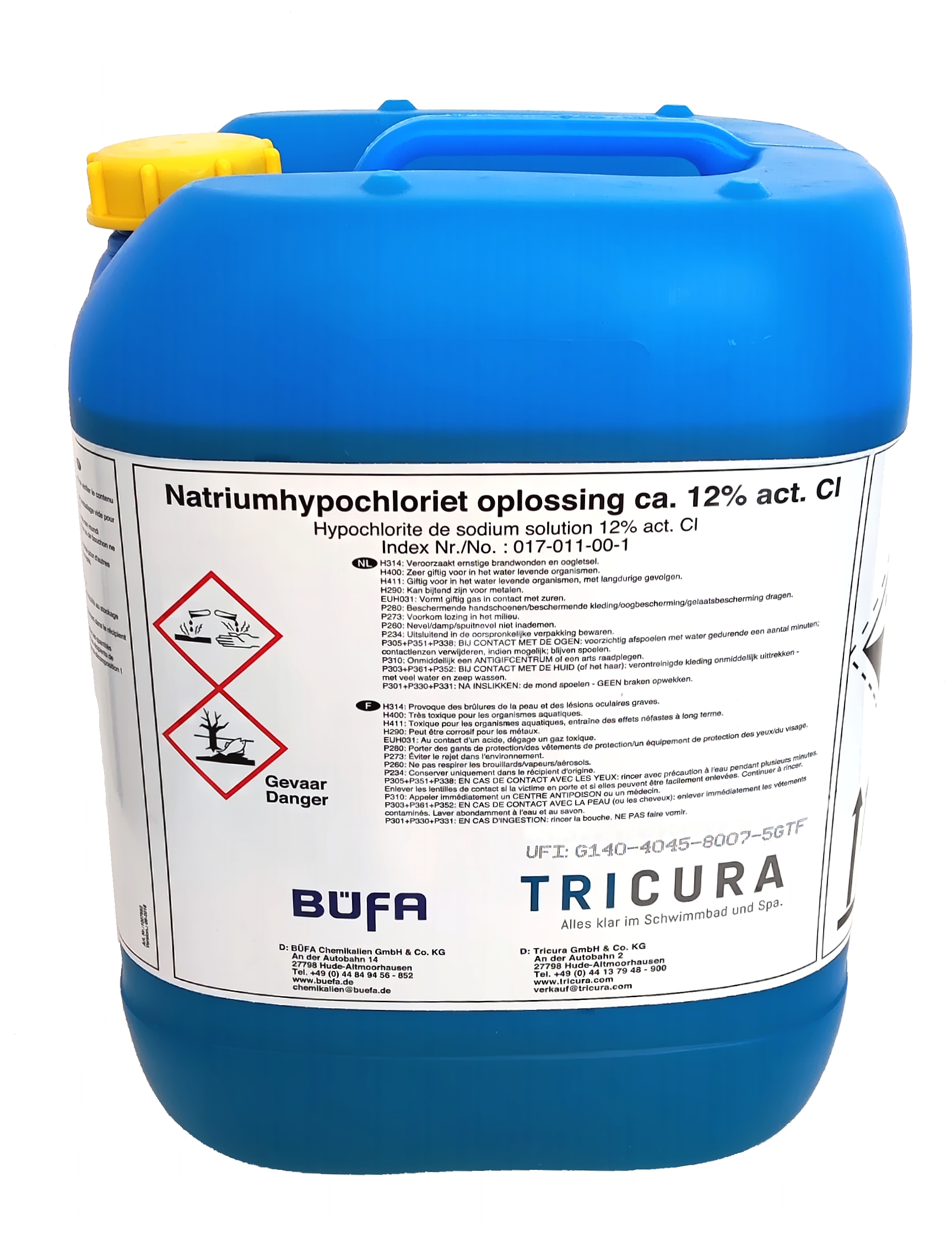 Natronbleichlauge mit 12% Aktivchlor