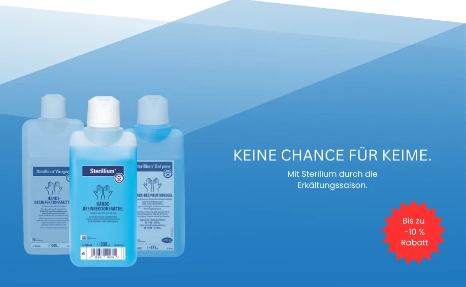 Sterillium: Keine Chance für Keime, bis zu 10 % Rabatt