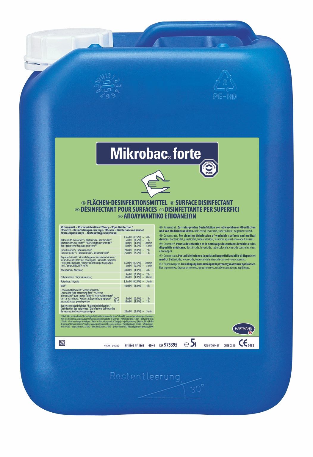 Bode Mikrobac Forte Flächendesinfektionsreiniger Bode Mikrobac Forte Flächendesinfektionsreiniger