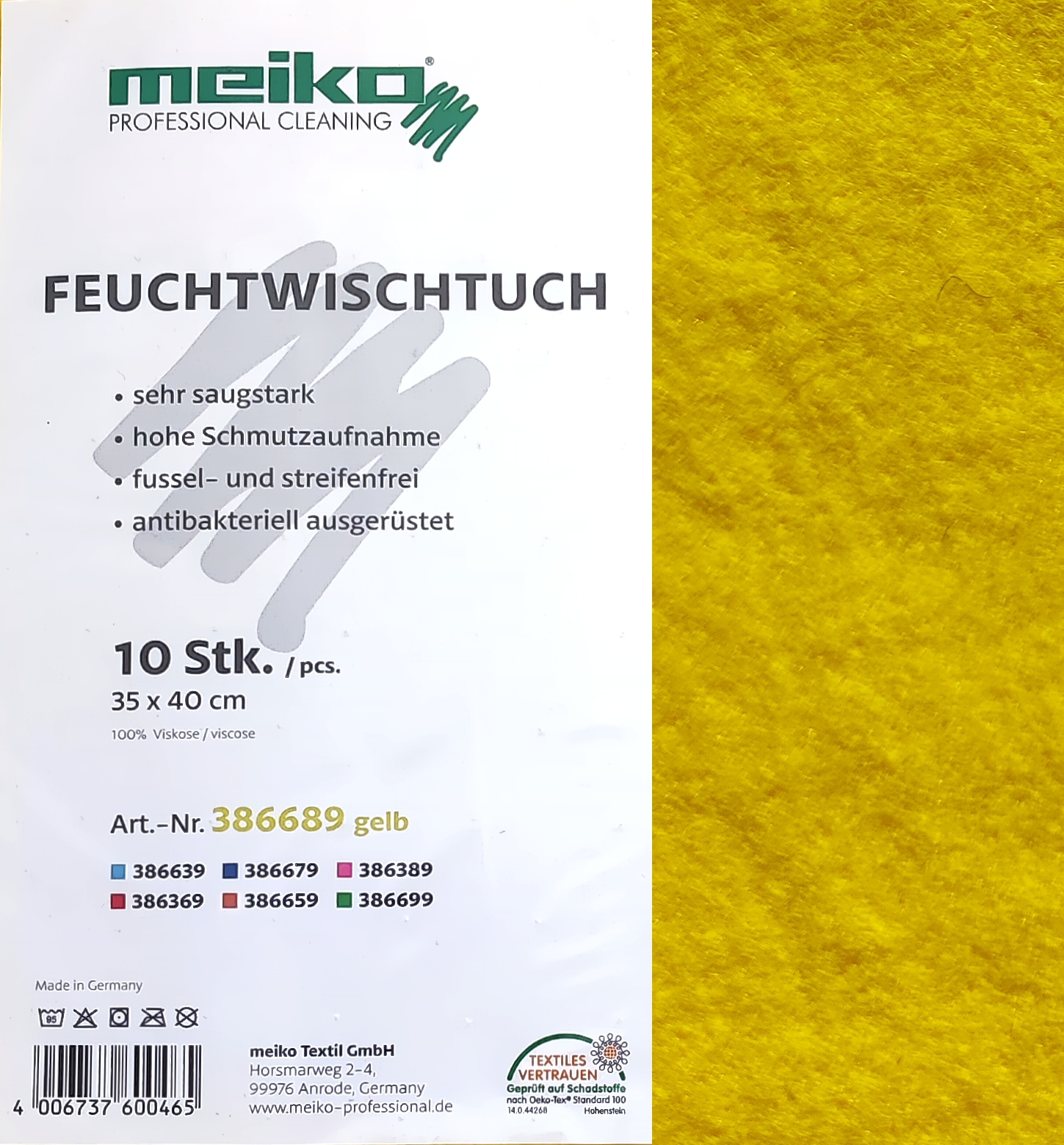 Feuchtwischtuch Softy gelb 10 Stück Feuchtwischtuch Softy gelb 10 Stück