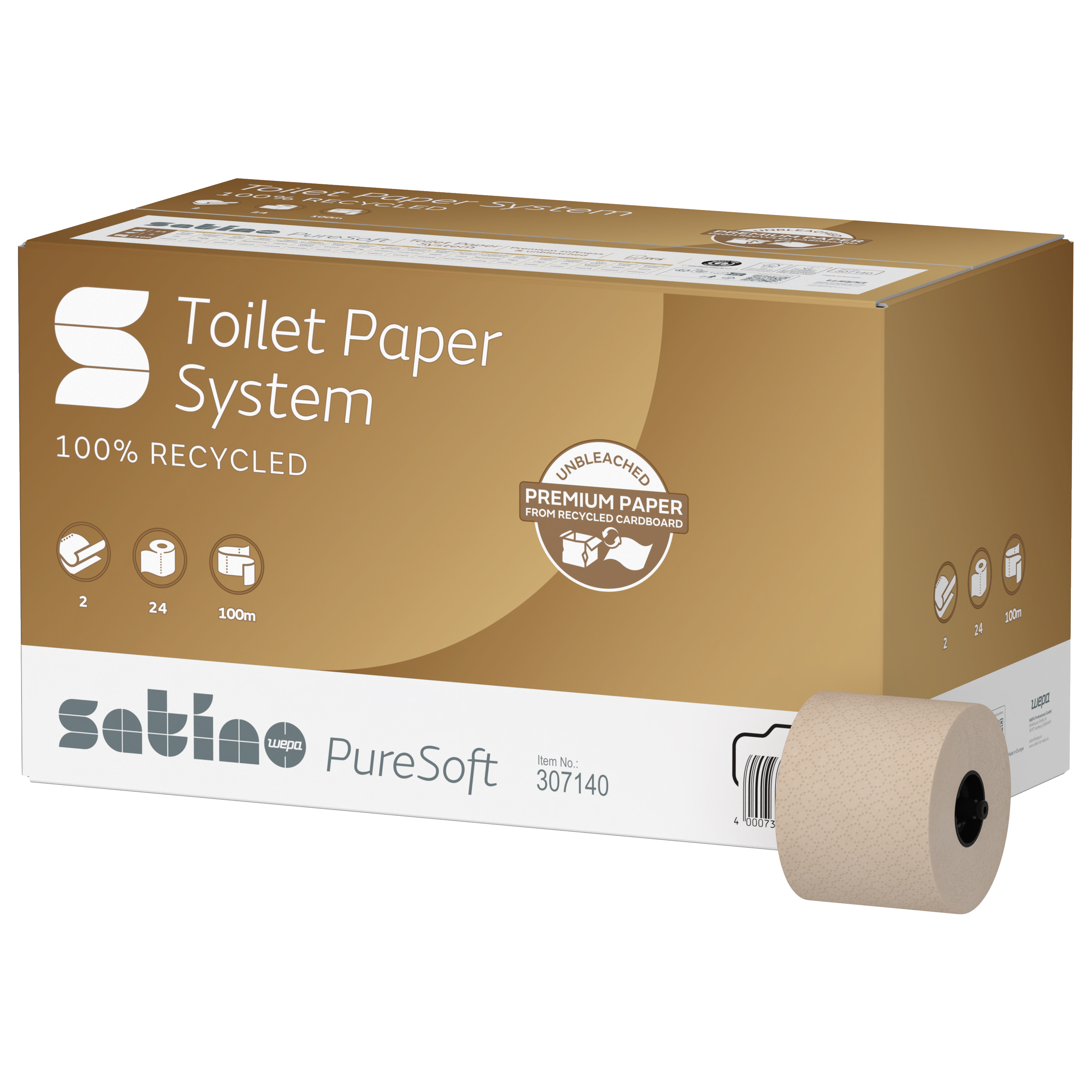Satino PureSoft System-Toilettenpapier Großrolle Satino PureSoft System-Toilettenpapier Großrolle