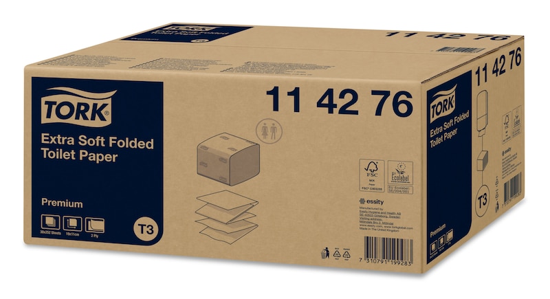 Tork Premium 114276 Einzelblatt-Toilettenpapier Tork Premium 114276 Einzelblatt-Toilettenpapier