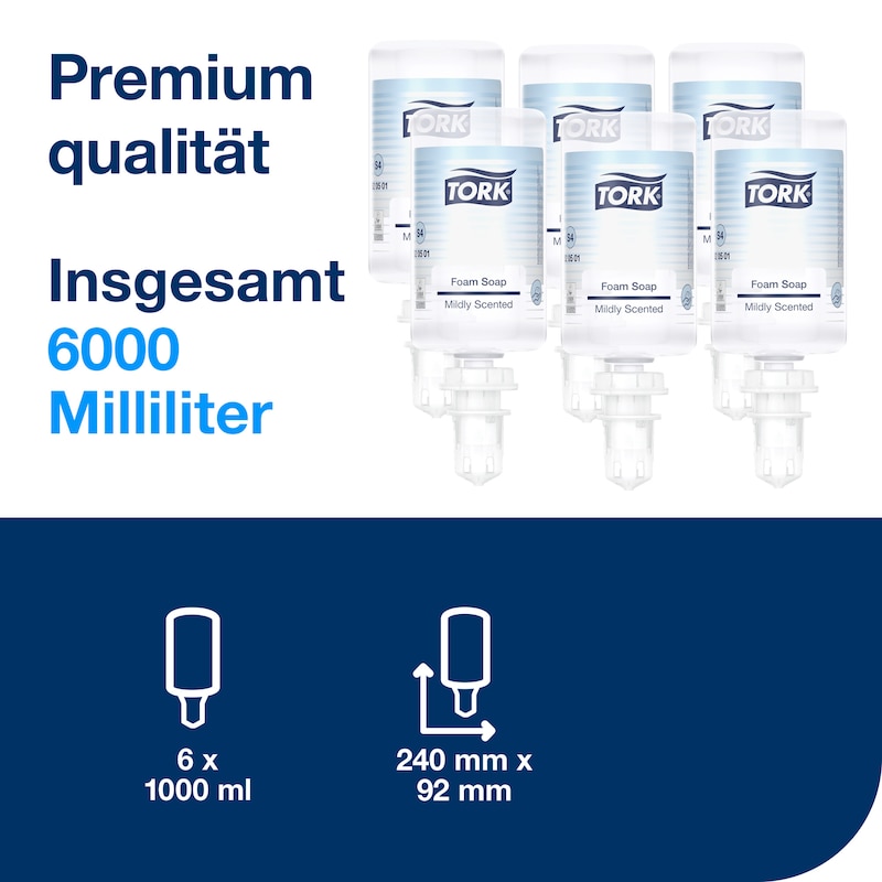 Tork Mild-Duftende Schaumseife 520501 Tork Mild-Duftende Schaumseife 520501