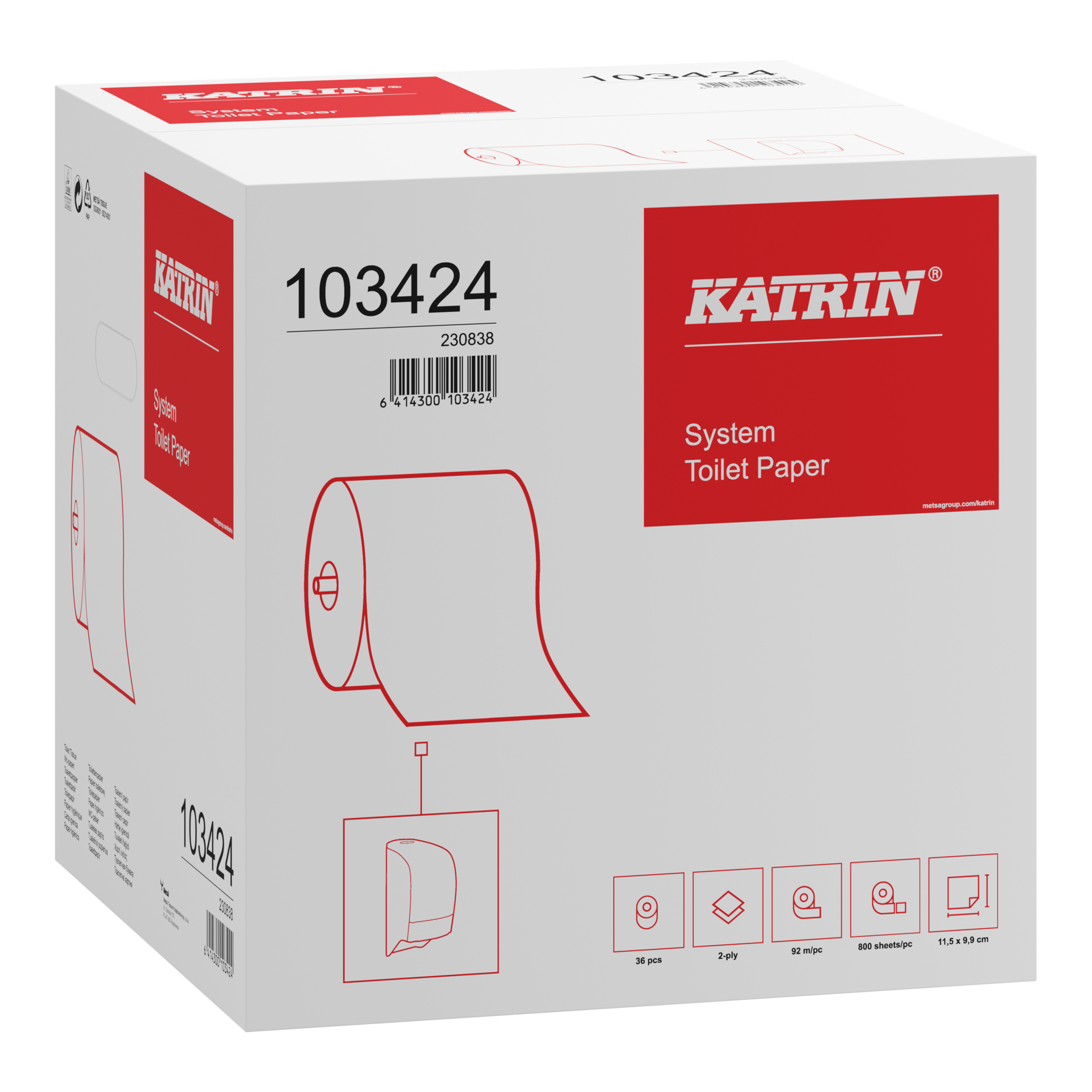 Katrin 103424 System Toilettenpapier 800 Blatt Katrin 103424 System Toilettenpapier 800 Blatt