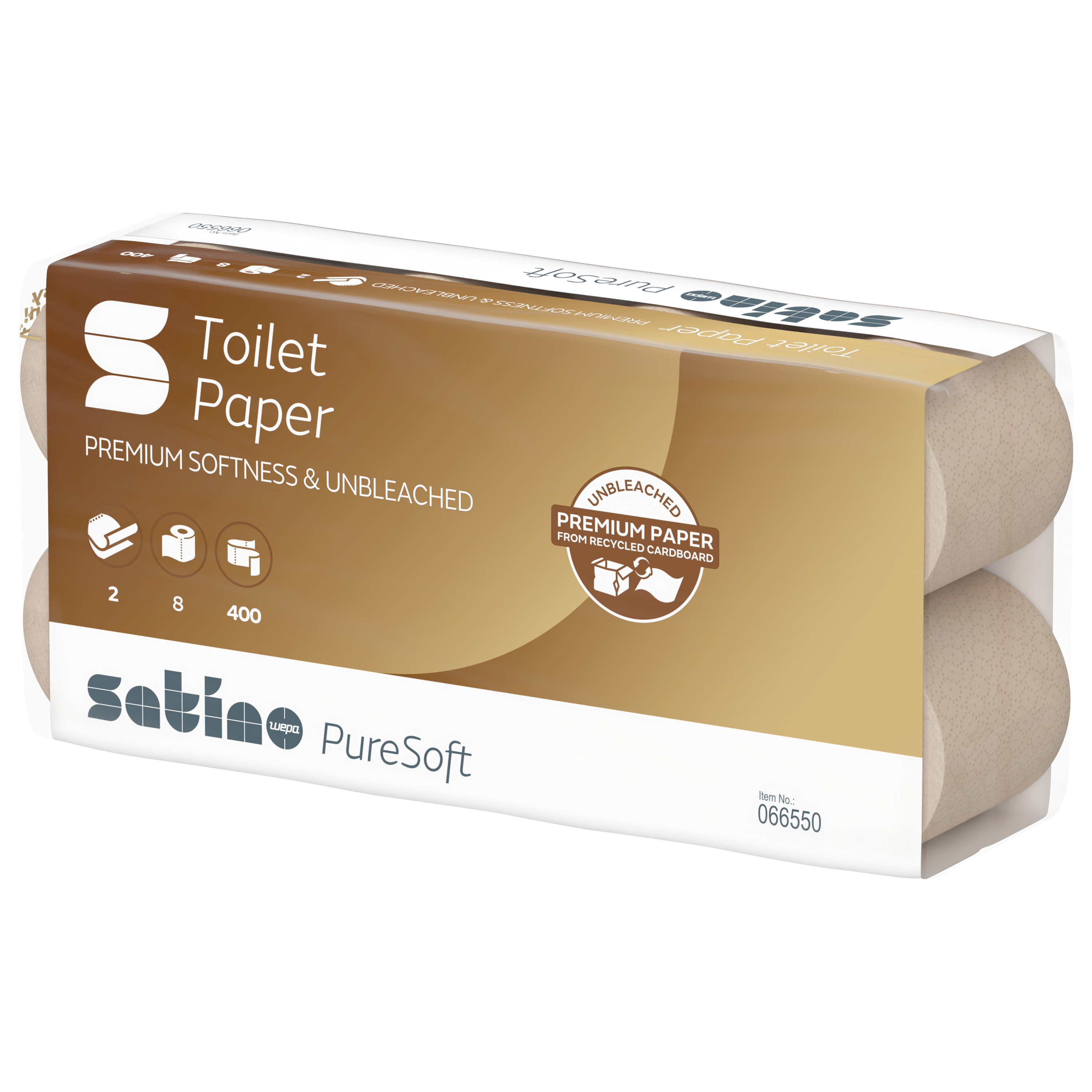 Satino PureSoft Toilettenpapier 2-lg, beige Satino PureSoft Toilettenpapier 2-lg, beige
