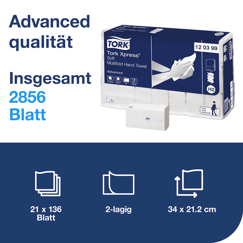 Tork Xpress® Falthandtücher Advanced 120399 Tork Xpress® Falthandtücher Advanced 120399