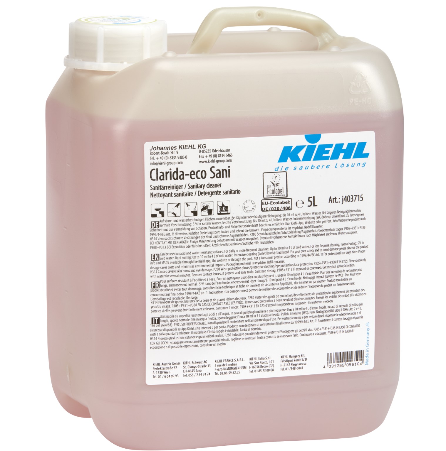 Kiehl Clarida-eco Sani Sanitärreiniger Kiehl Clarida-eco Sani Sanitärreiniger