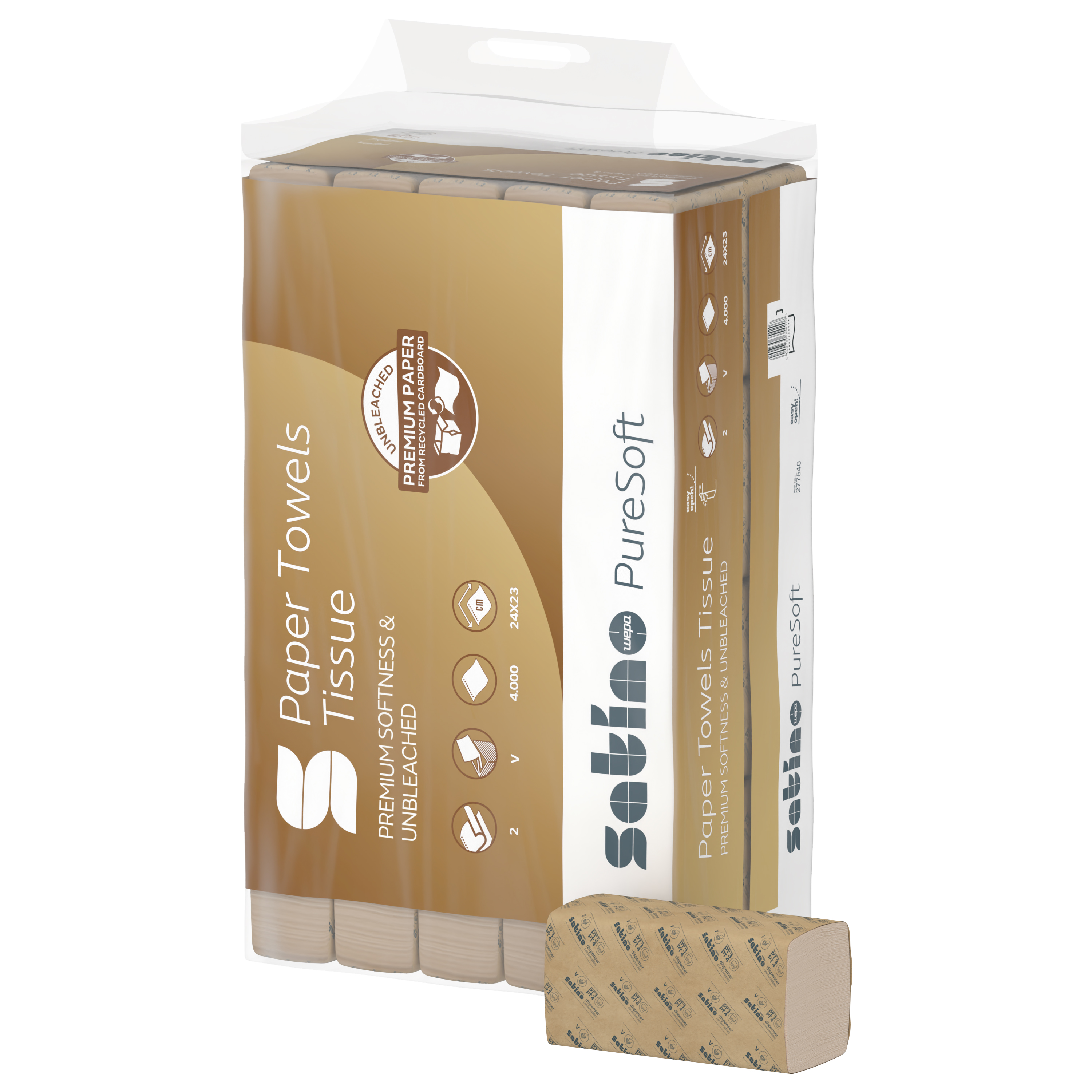 Satino PureSoft Handtuchpapier 2-lagig Satino PureSoft Handtuchpapier 2-lagig