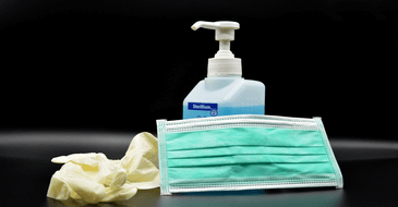 Sterillium Desinfektionsmittel, Mundschutz & Handschuhe