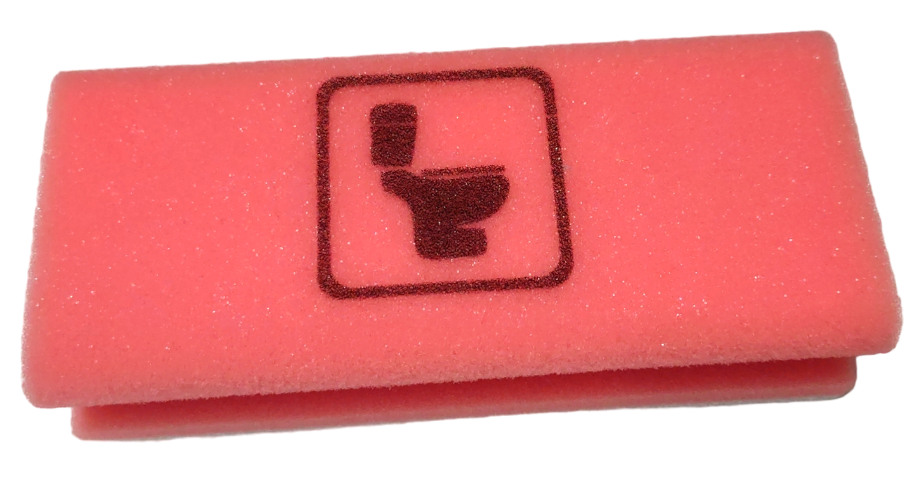 HACCP Padschwamm farbig mit Piktogramm WC